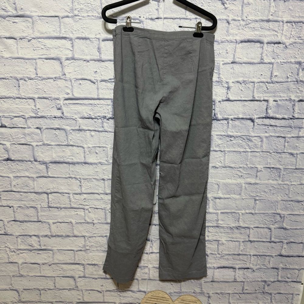 Eileen fisher gray pants linen blend - Picture 2 of 13